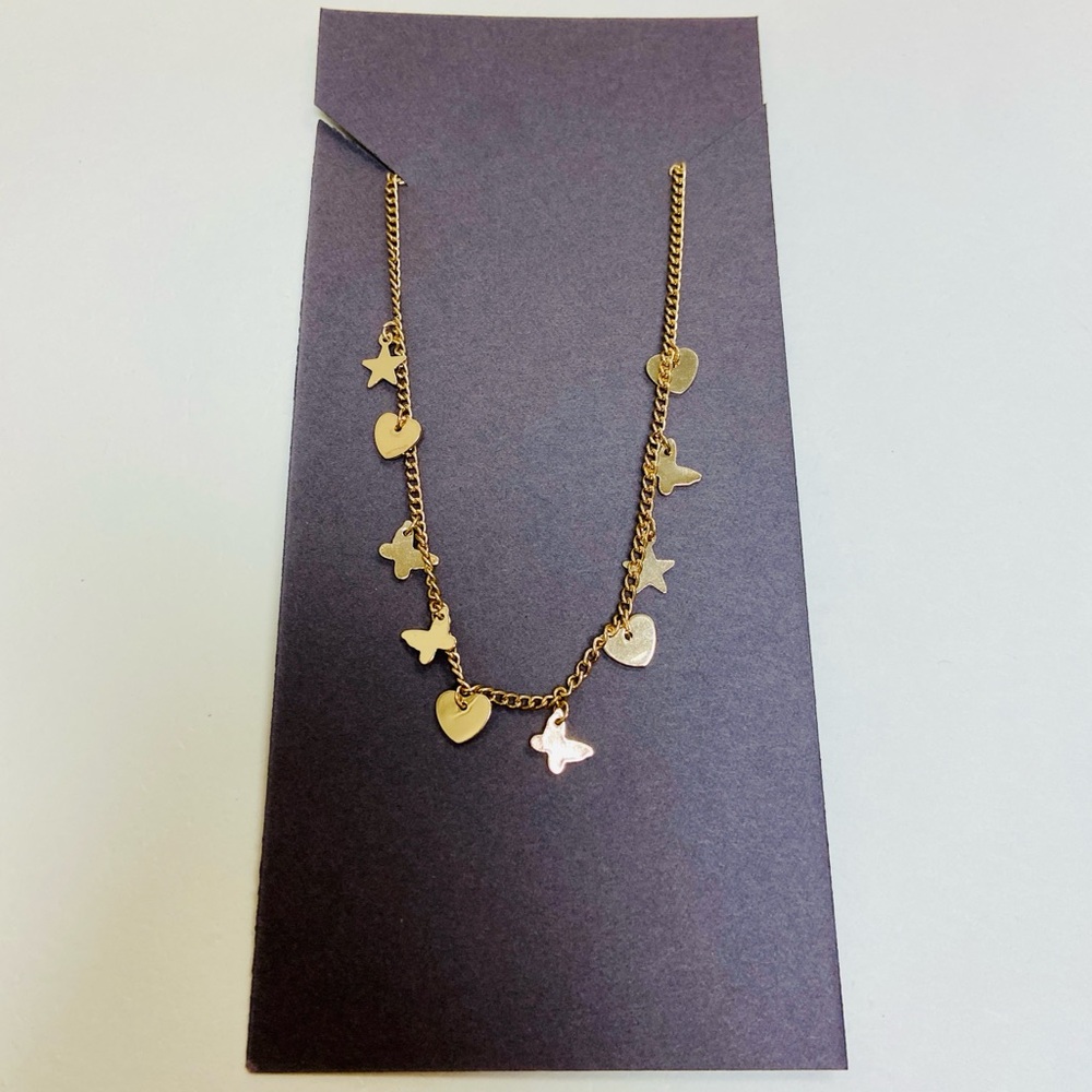 Heart, Star, Butterfly Charm Necklace